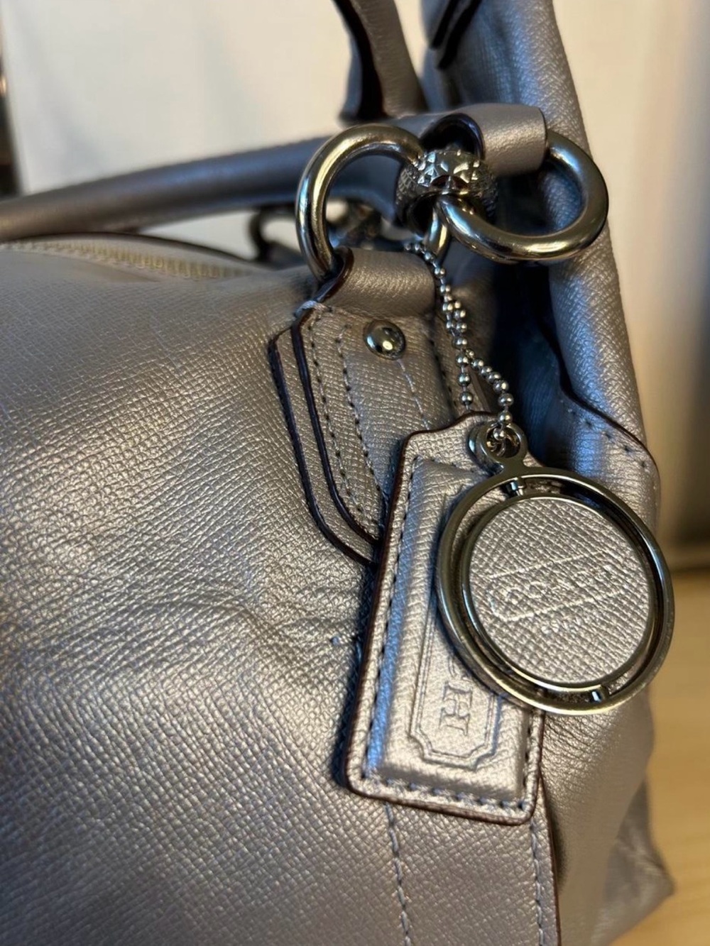 Coach Campbell Large Leather Turnlock Satchel - Picture 2 of 14
